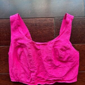 Midnight Sky crop top in a hot pink color